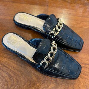 Vince Camuto Black Croc Loafers